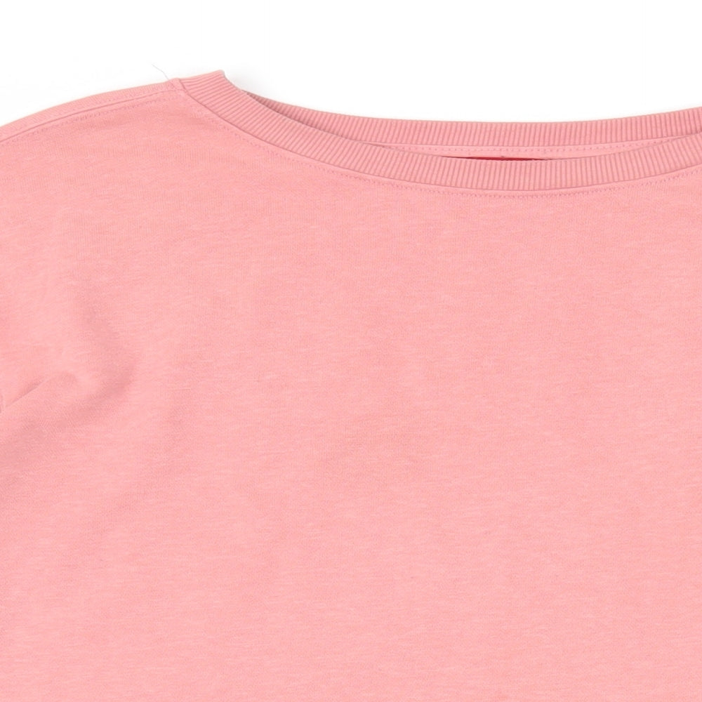 PDI Womens Pink Cotton Pullover Sweatshirt Size M Pullover