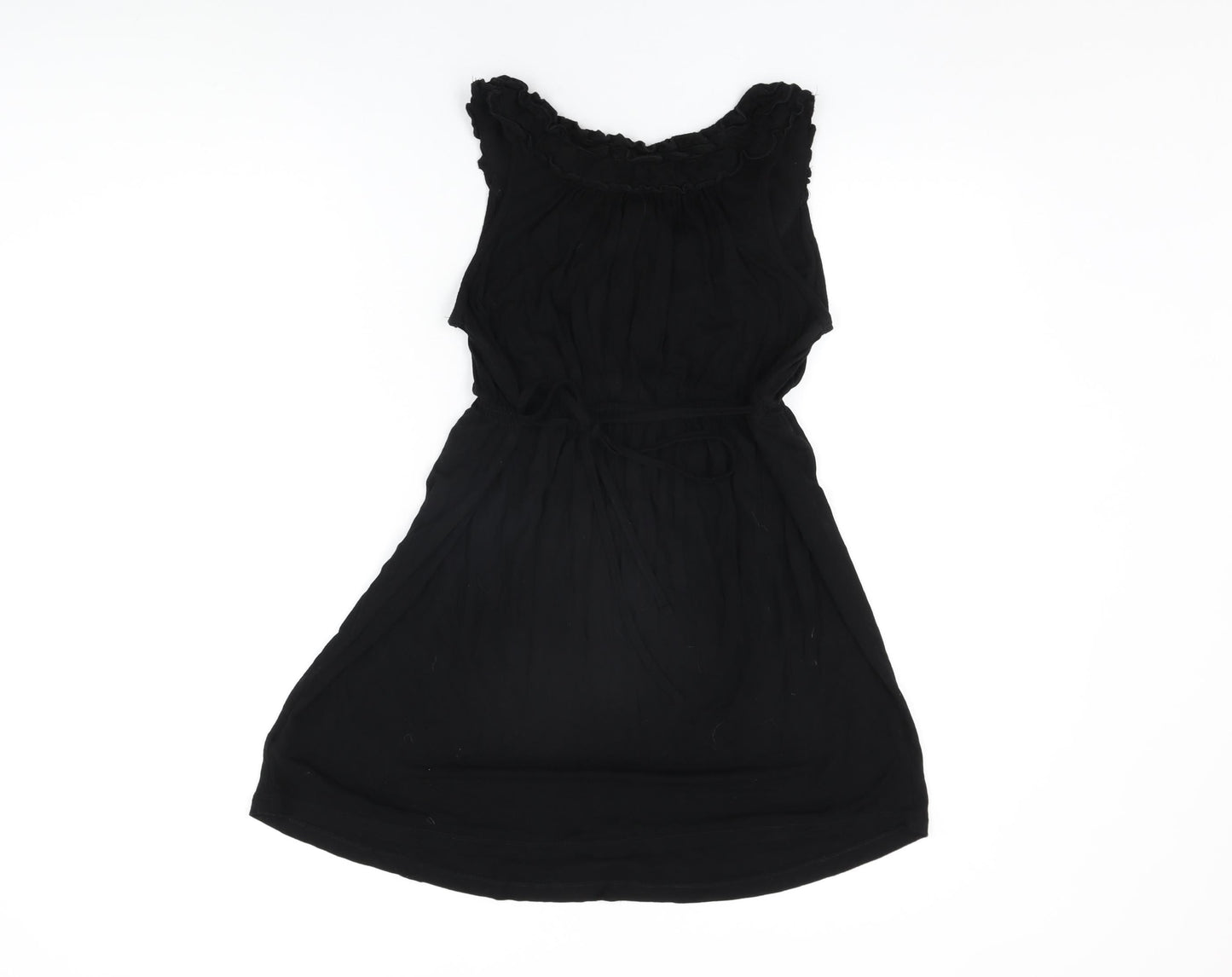 H&M Womens Black Viscose Basic T-Shirt Size M Scoop Neck