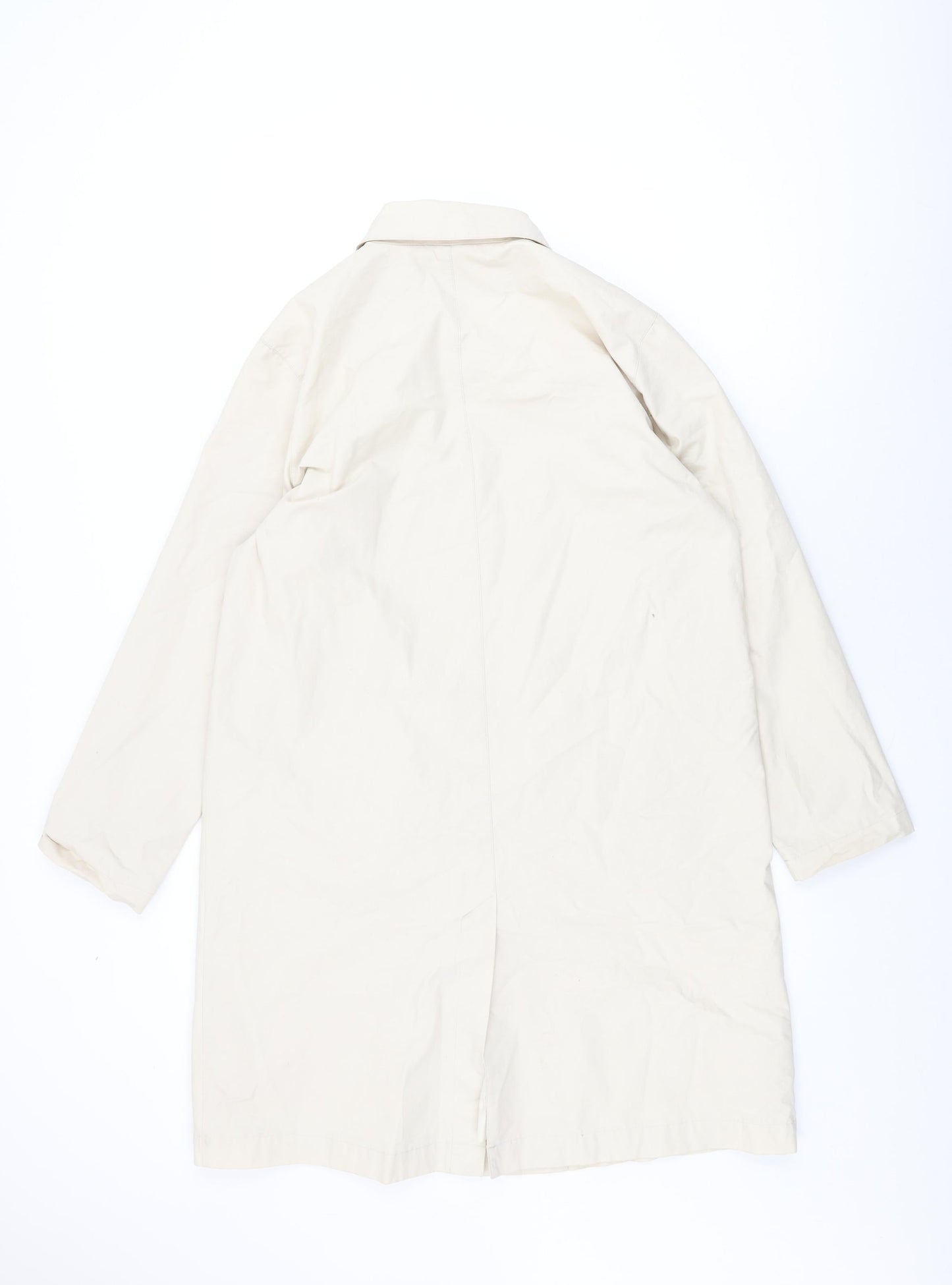 Marks and Spencer Womens Beige Overcoat Coat Size 14 Button