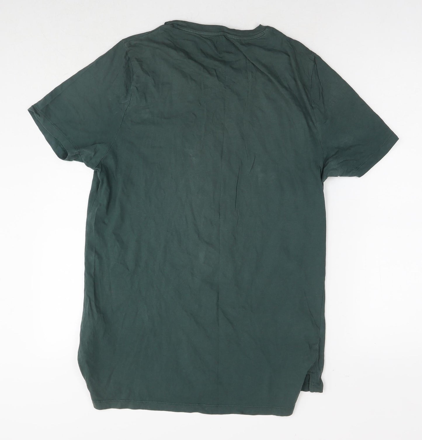 ASOS Mens Green Cotton T-Shirt Size S Round Neck