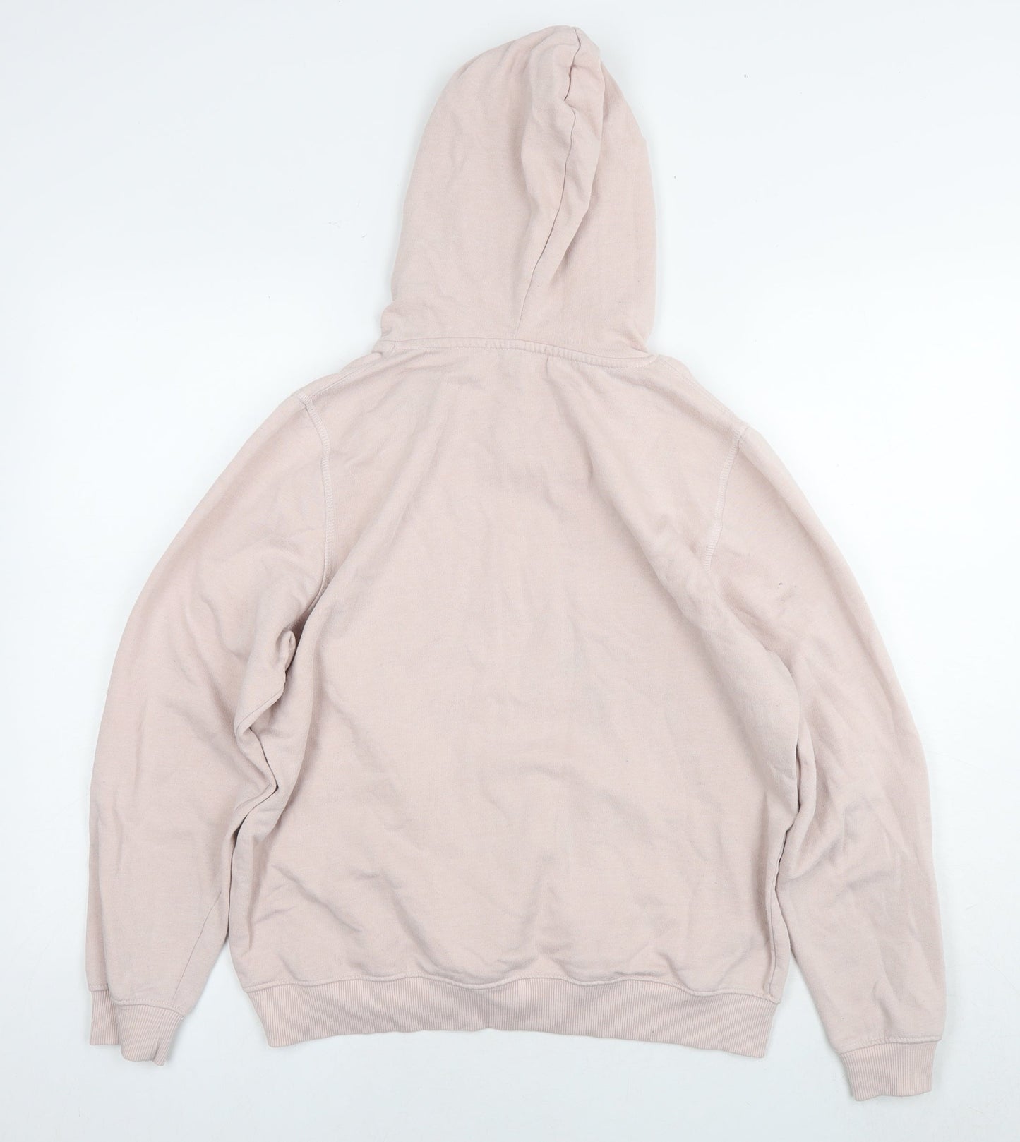 Avenue Womens Pink Cotton Pullover Hoodie Size 14 Pullover