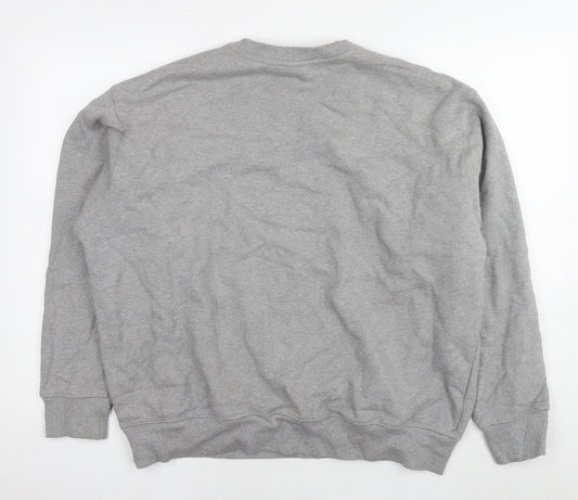Zara Womens Grey Cotton Pullover Sweatshirt Size M Pullover