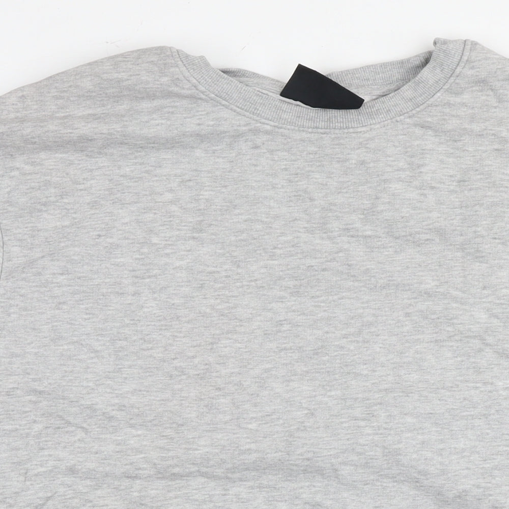 H&M Womens Grey Cotton Pullover Sweatshirt Size L Pullover - Tunic