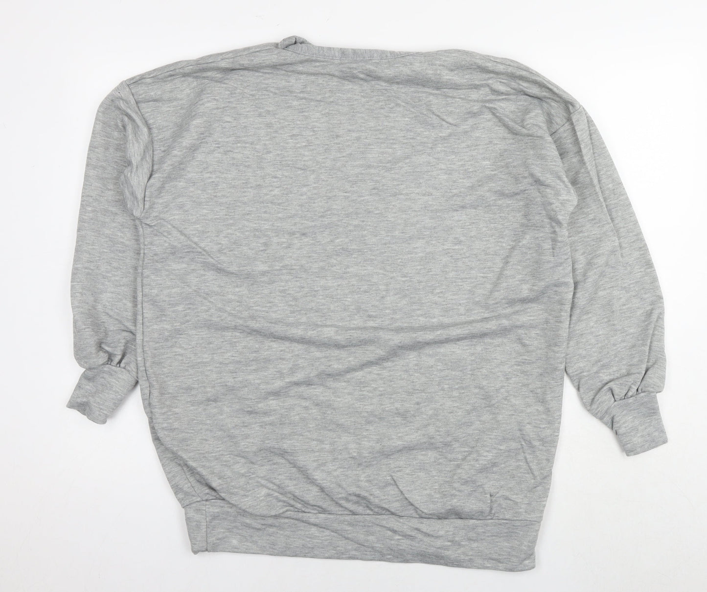 New Girl Order Womens Grey Polyester Pullover Sweatshirt Size 8 Pullover - Tunic Logo