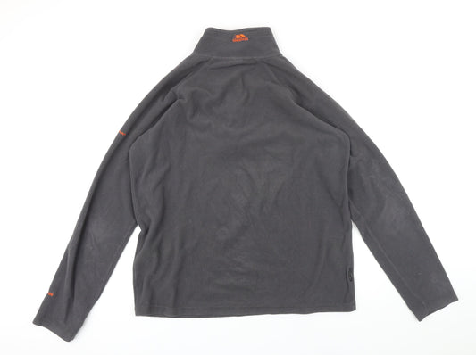 Tresspass Womens Grey Houndstooth Polyester Pullover Sweatshirt Size L Zip