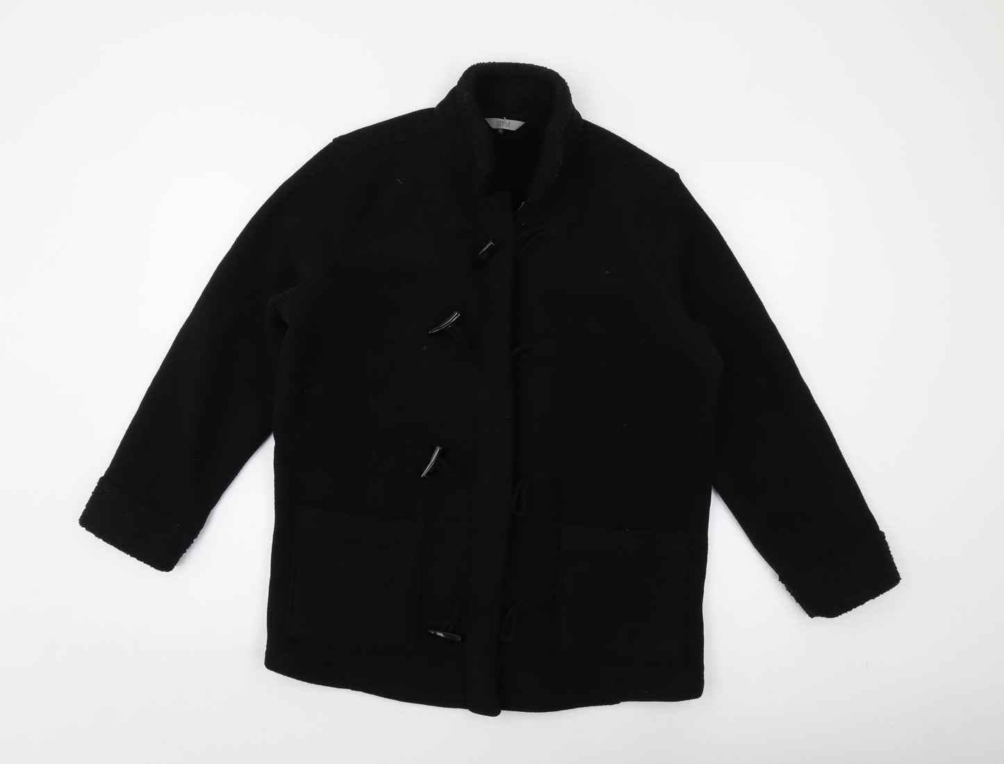 Marks and Spencer Womens Black Jacket Size 16 Zip