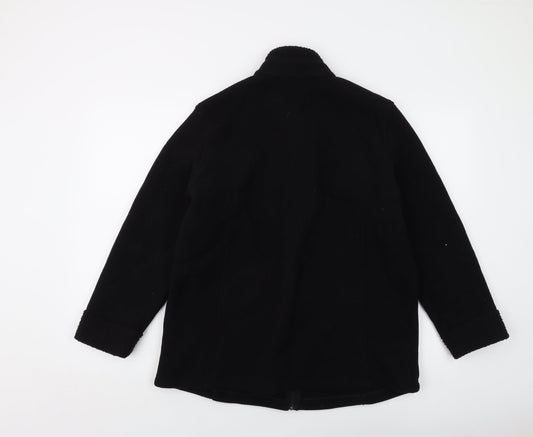 Marks and Spencer Womens Black Jacket Size 16 Zip