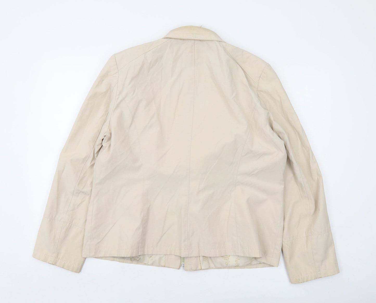 Debenhams Womens Beige Jacket Size 18 Zip