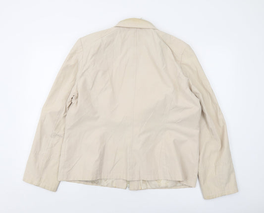 Debenhams Womens Beige Jacket Size 18 Zip