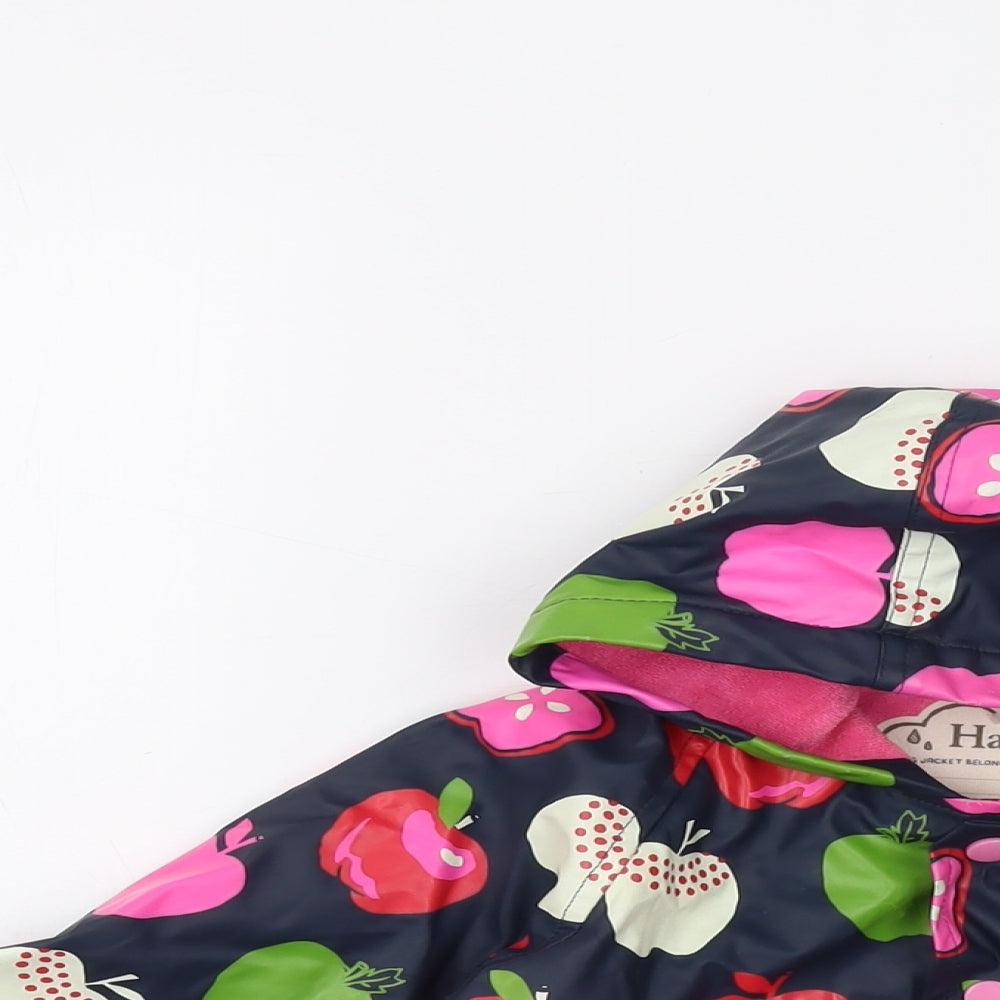 Hatley Girls Multicoloured Geometric Rain Coat Coat Size 6-9 Months Snap