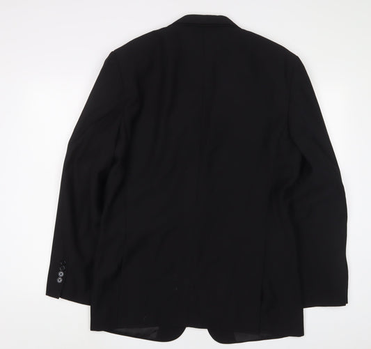 UrbanSpirit Mens Black Polyester Jacket Suit Jacket Size L Regular