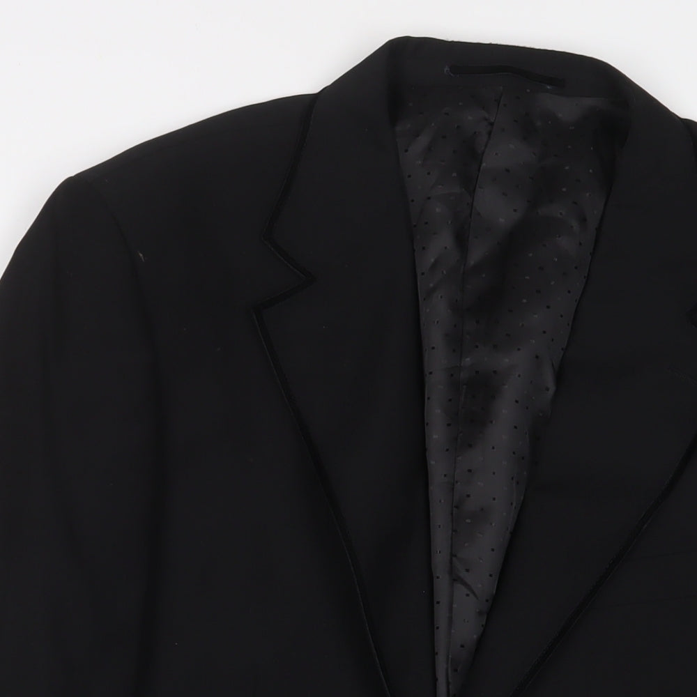 UrbanSpirit Mens Black Polyester Jacket Suit Jacket Size L Regular