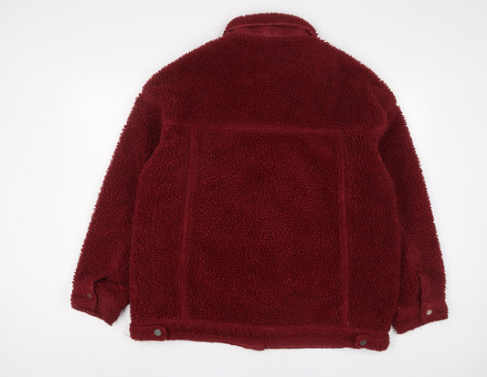 Missguided Womens Red Jacket Size 14 Button