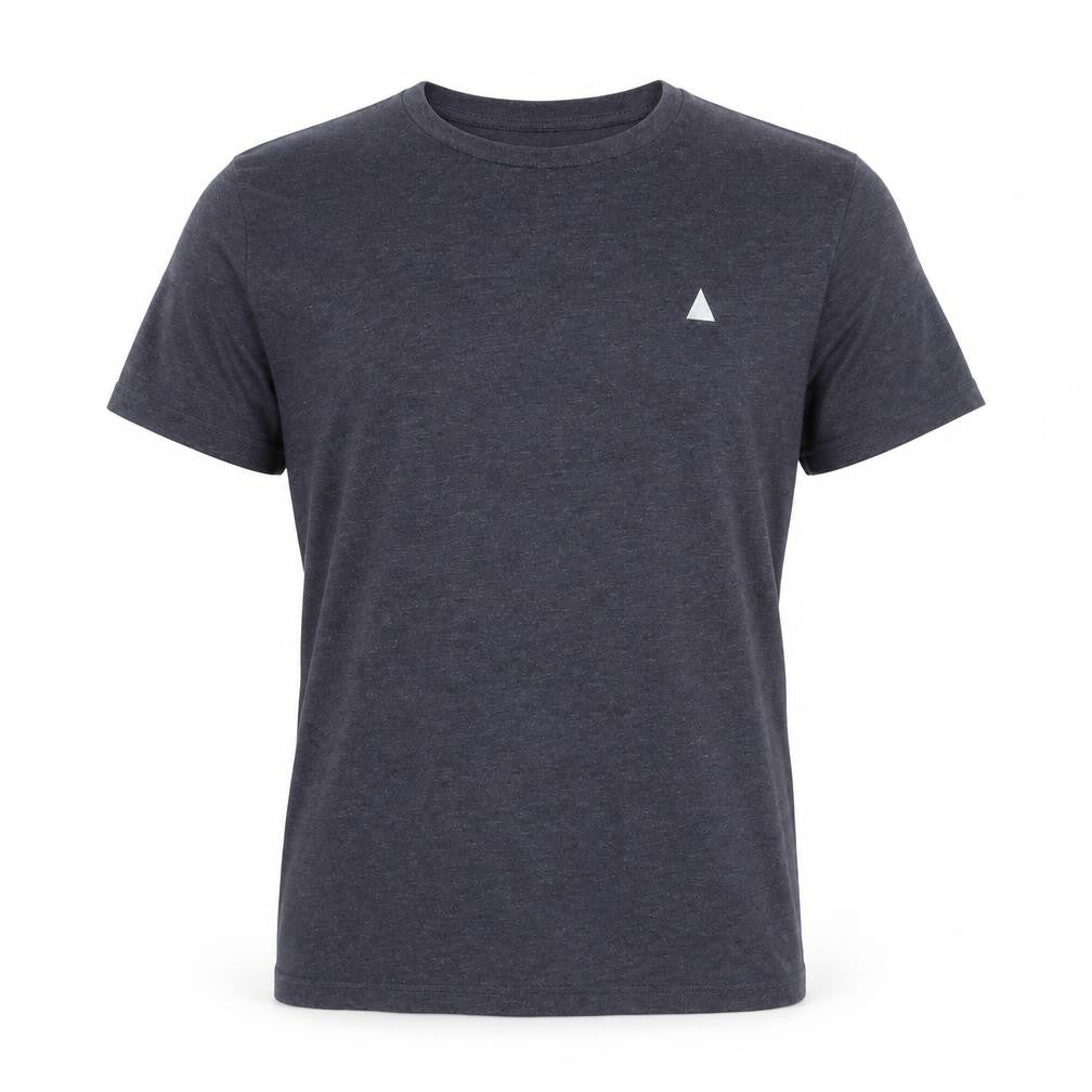Front view of ASOS men’s blue cotton t-shirt, size M, crew neck - embroidered