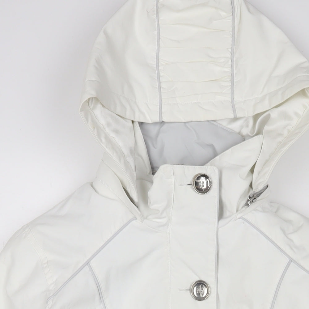 Per Una Womens White Jacket Coat Size M Zip