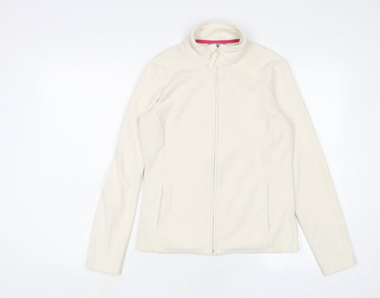Marks and Spencer Womens White Jacket Size 10 Zip