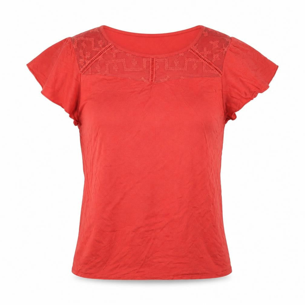 Womens UK Size XL Klass Orange Viscose T-Shirt