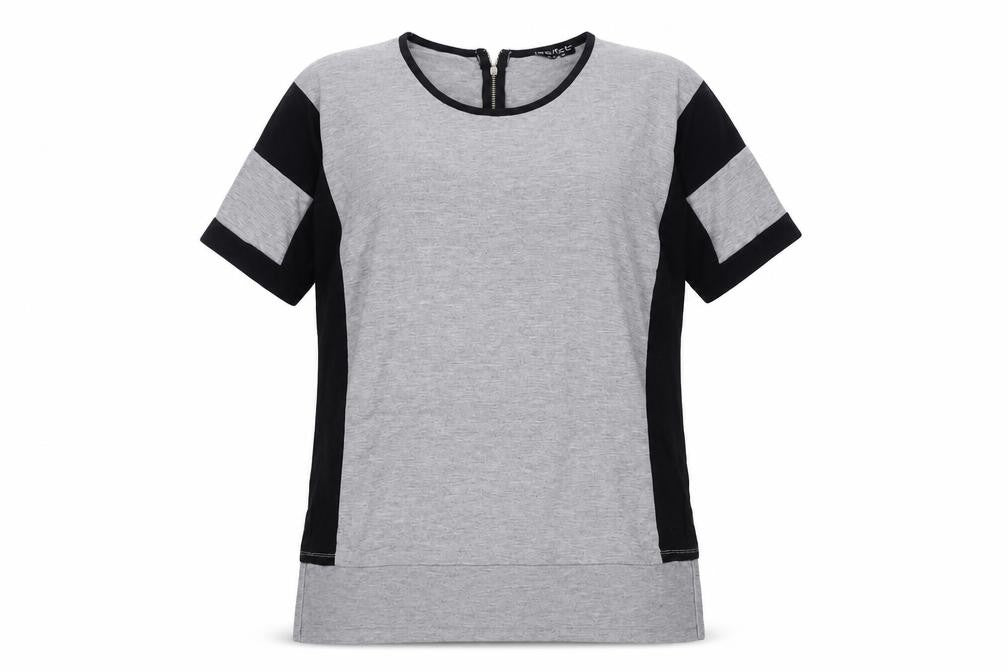 Select Womens Grey Polyester Basic T-Shirt Size 10 Crew Neck