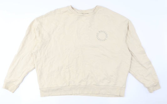 Weekend Collective Women's Beige Pullover Sweatshirt L