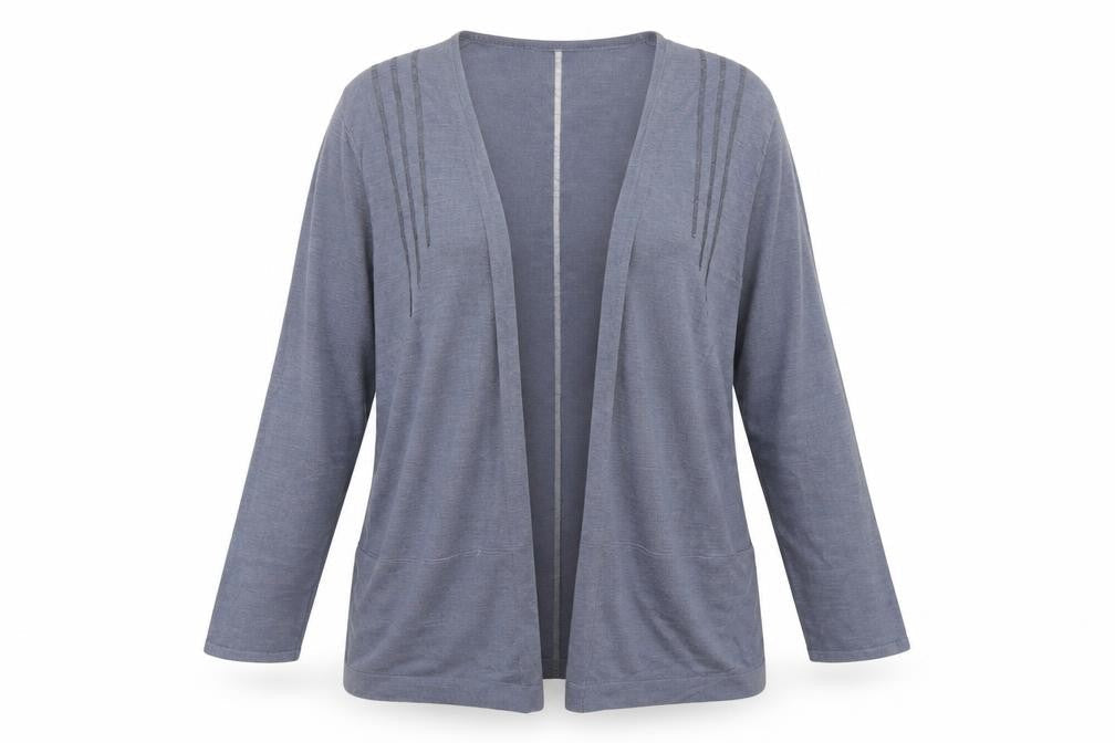 Great Plains Womens Blue V-Neck Viscose Cardigan Jumper Size M