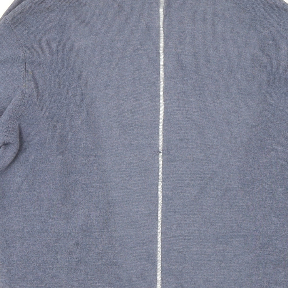 Great Plains Womens Blue V-Neck Viscose Cardigan Jumper Size M