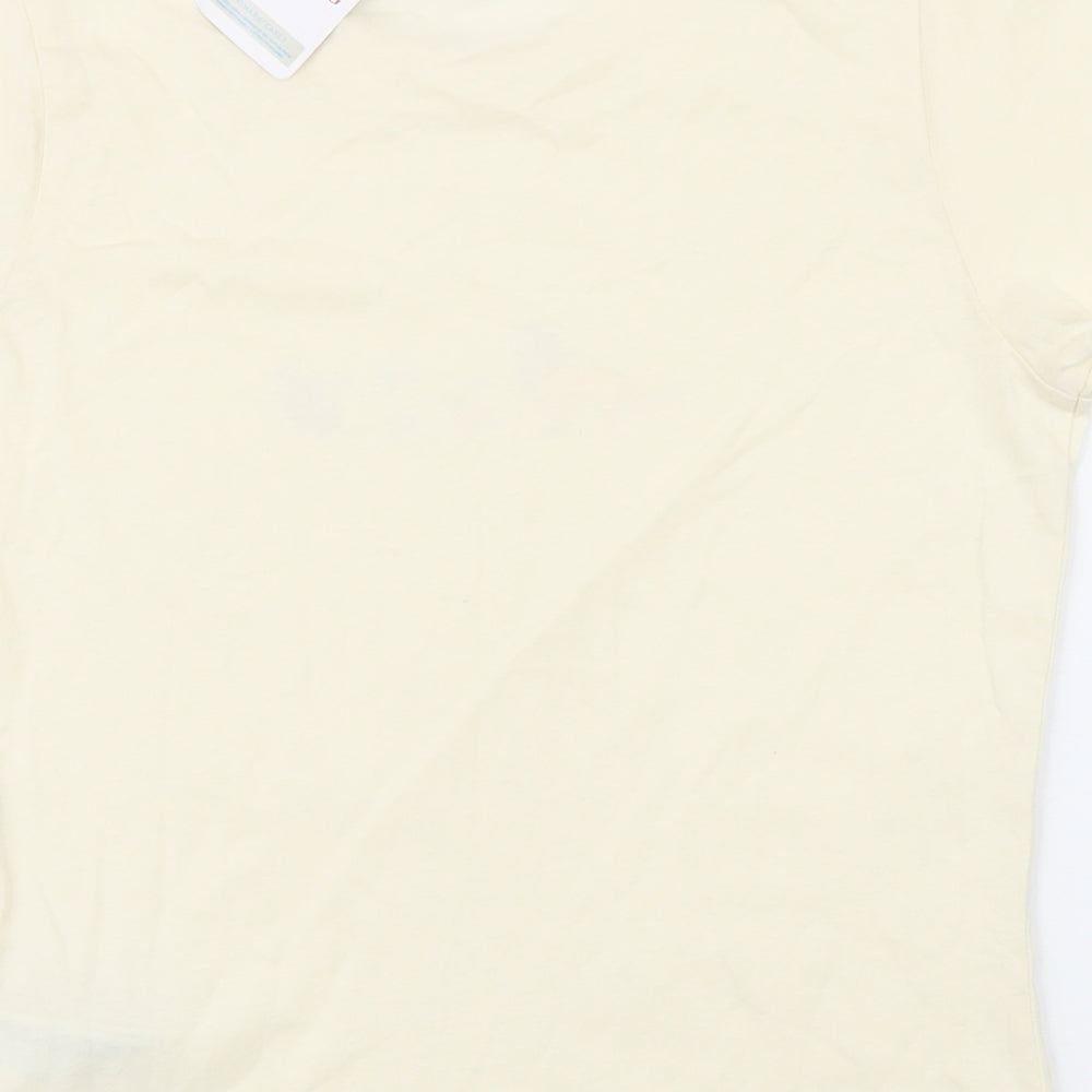 Disney Womens Ivory 100% Cotton Basic T-Shirt Size S Round Neck - Lion King
