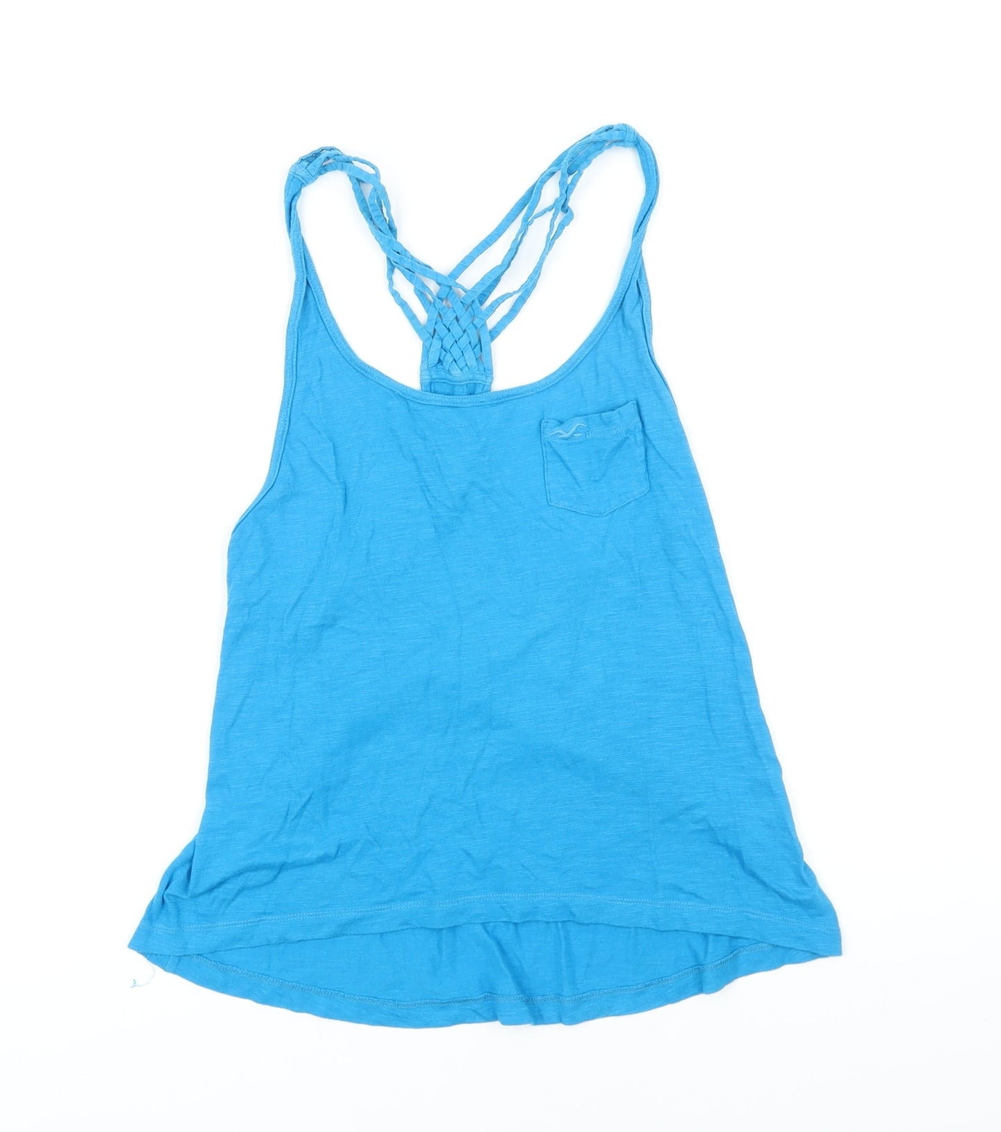 Hollister Womens Blue Cotton Camisole Blouse Size XS Scoop Neck