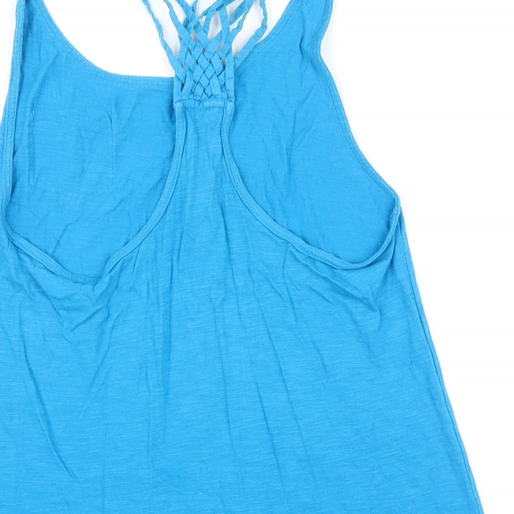 Hollister Womens Blue Cotton Camisole Blouse Size XS Scoop Neck