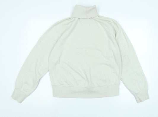 Zara Womens Beige Polyester Pullover Sweatshirt Size S