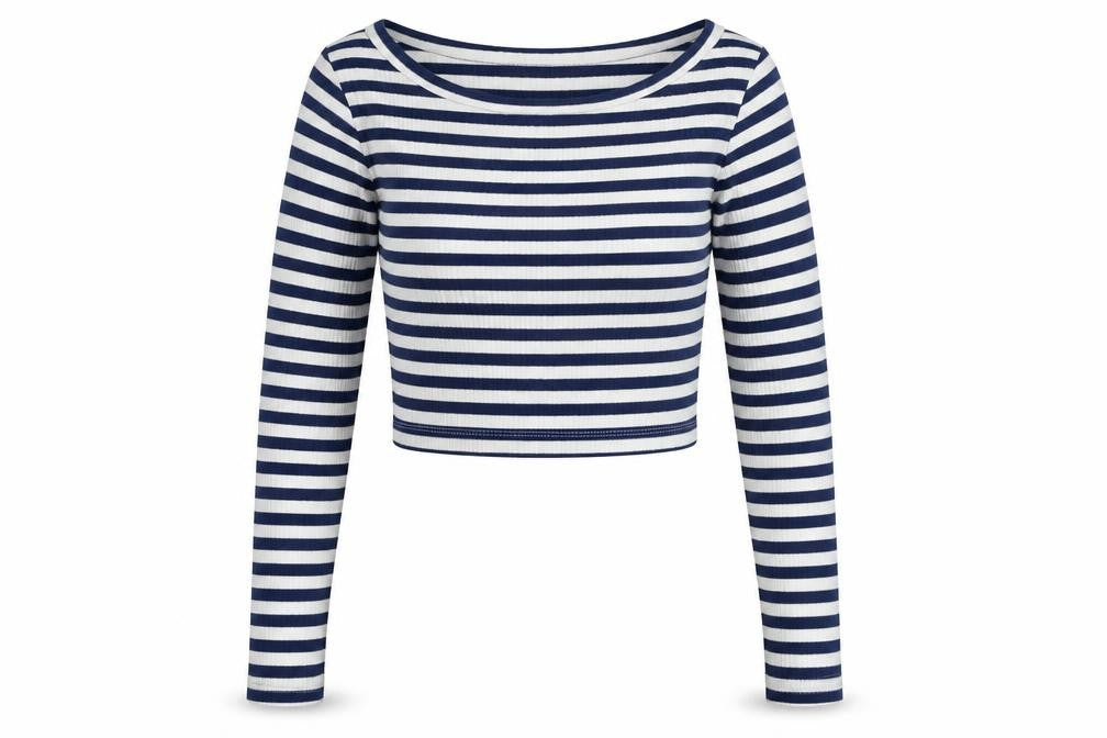 Topshop Womens Blue Cotton Basic T-Shirt Size 12 Scoop Neck