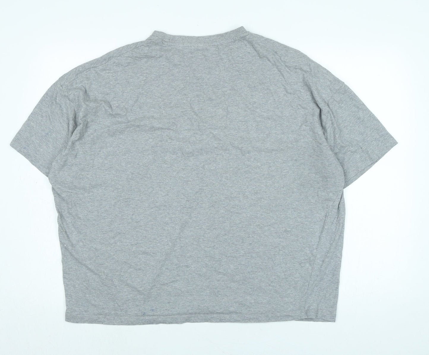 ASOS Womens Grey Cotton Basic T-Shirt Size XL Crew Neck