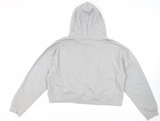 Girl Knows All Womens Grey Cotton Pullover Hoodie Size M Pullover - Cross Country