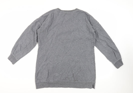 NEXT Womens Grey Cotton Pullover Sweatshirt Size M Pullover - Pockets