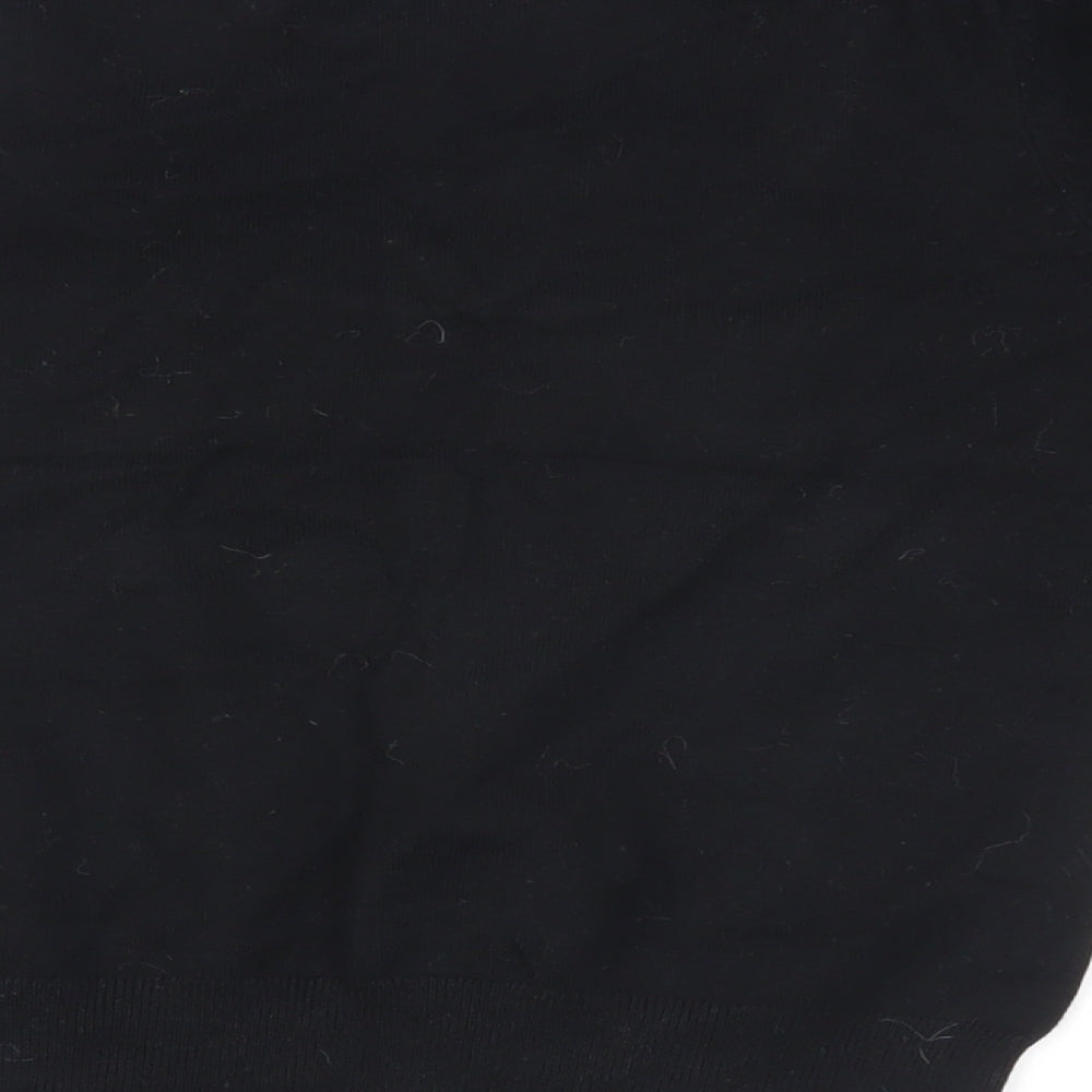 Dorothy Perkins Womens Black Scoop Neck Viscose Pullover Jumper Size 12