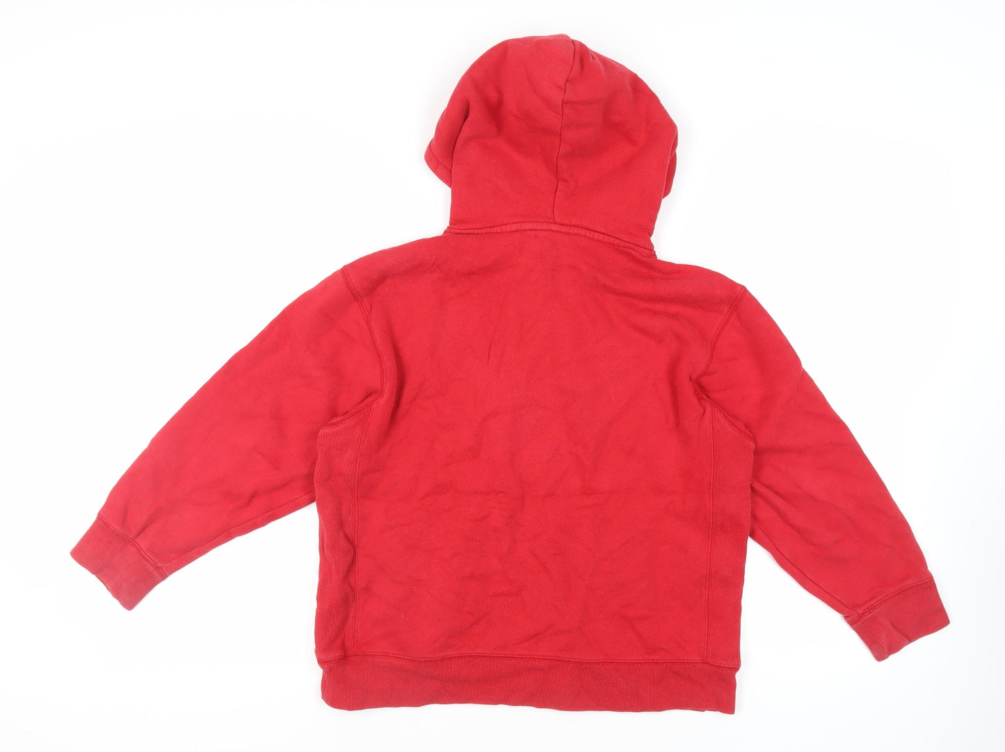 Gap Girls Red Cotton Pullover Hoodie Size L Pullover - Logo Pockets