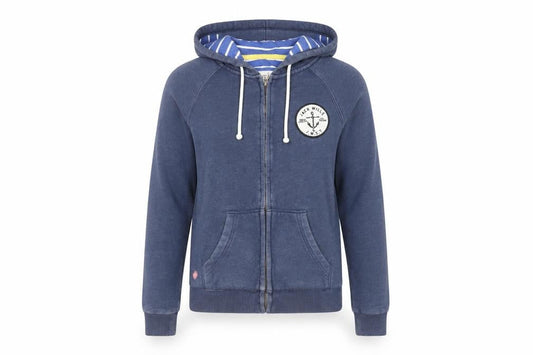 Womens UK 10 Regular Jack Wills Blue Full Zip Hoodie