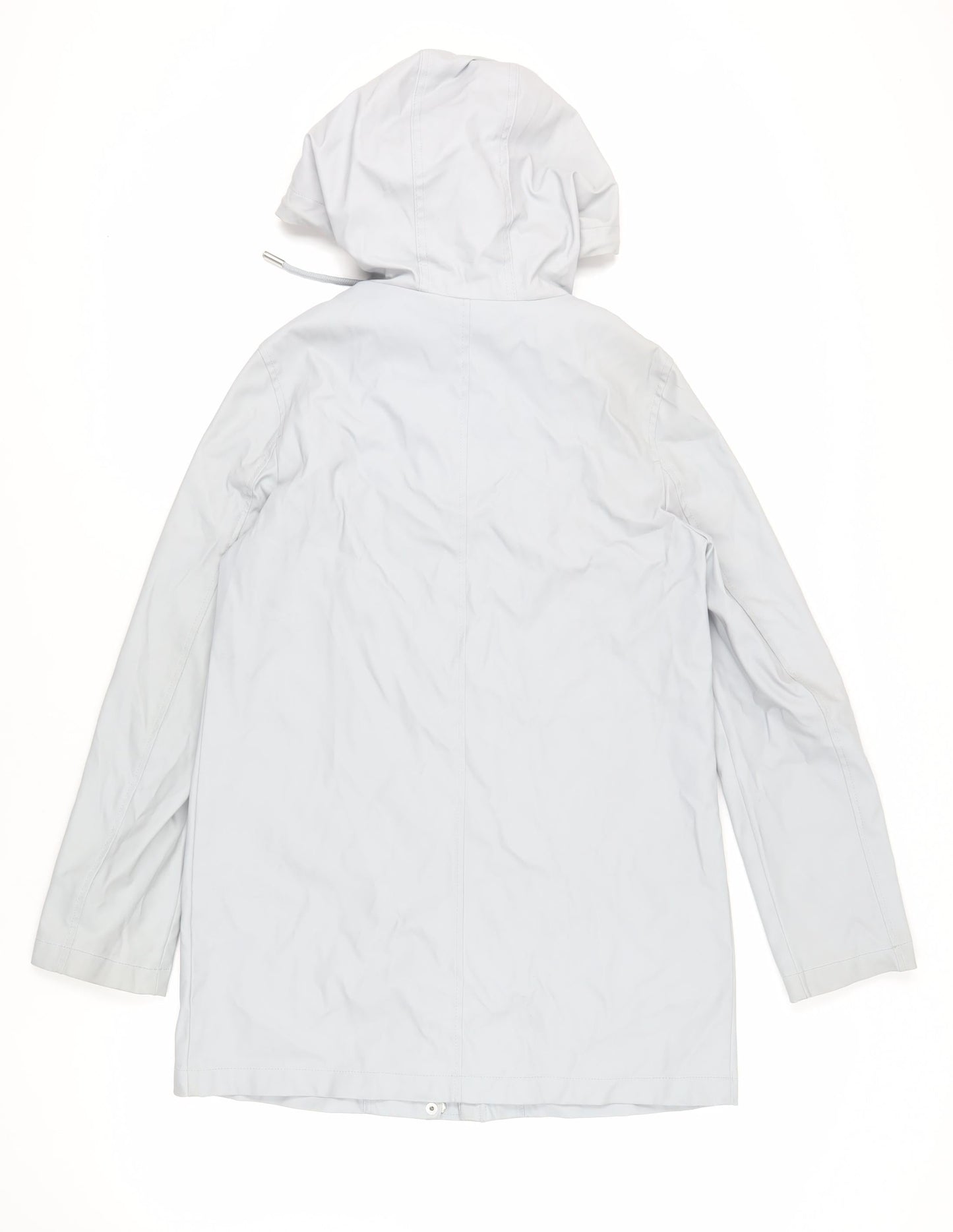 Dorothy Perkins Womens Grey Rain Coat Coat Size 10 Zip - Hooded Water Resistant