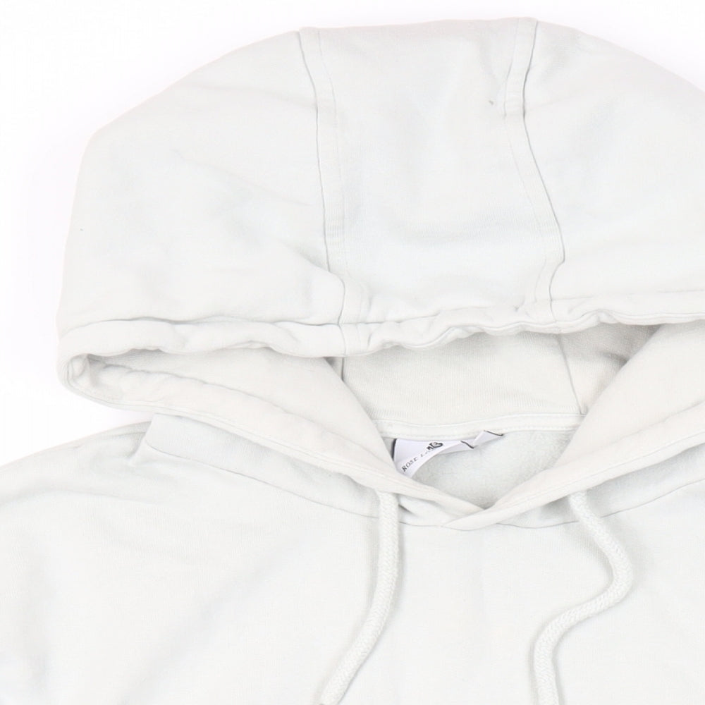 Rose London Womens Green Cotton Pullover Hoodie Size L Pullover - Logo Pockets