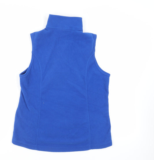 Lands' End Womens Blue Gilet Jacket Size M Zip