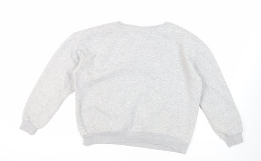 Chelsea Peers Womens Grey Cotton Pullover Sweatshirt Size M Pullover