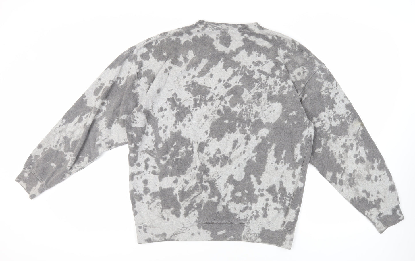 PRETTYLITTLETHING Womens Grey Camouflage Polyester Pullover Sweatshirt Size L Pullover - Logo
