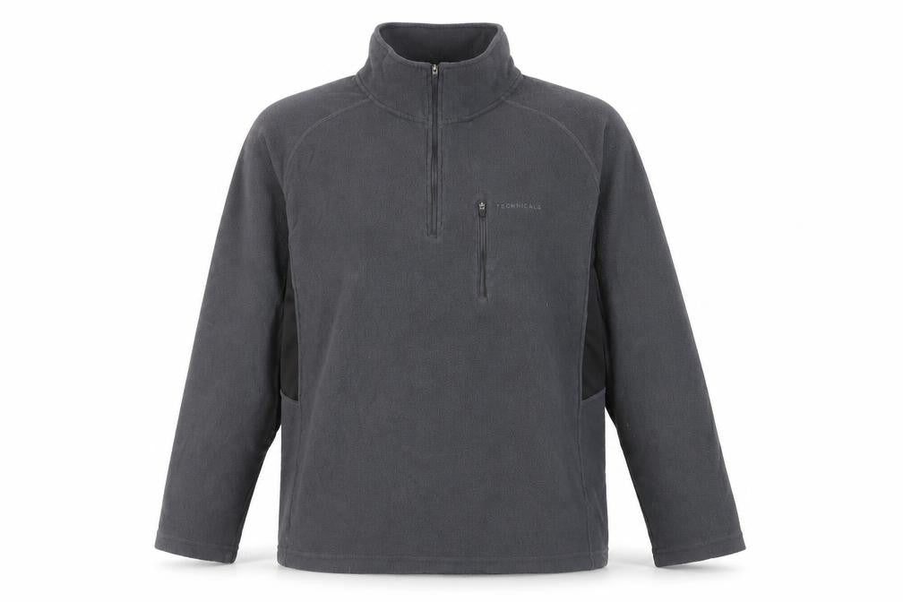 Technicals Womens Grey Polyester Pullover Sweatshirt Size L Zip - Logo