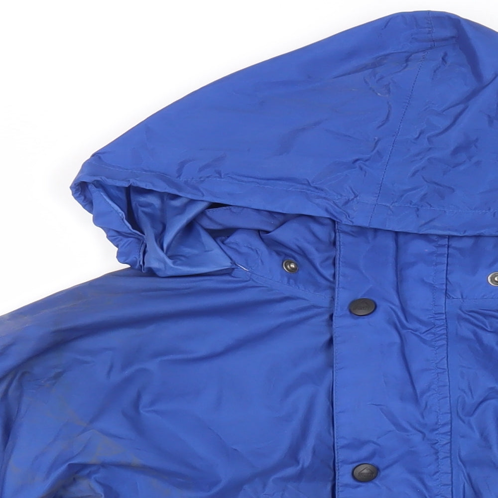 McKINLEY Mens Blue Windbreaker Jacket Size L Zip - Hooded Zipped Pockets Waterproof