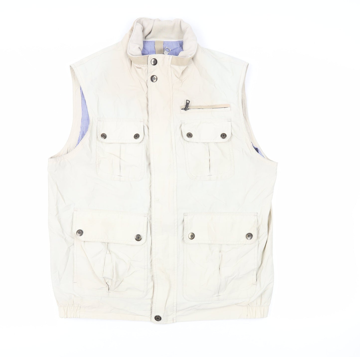 Marks and Spencer Mens Beige Gilet Jacket Size M Zip