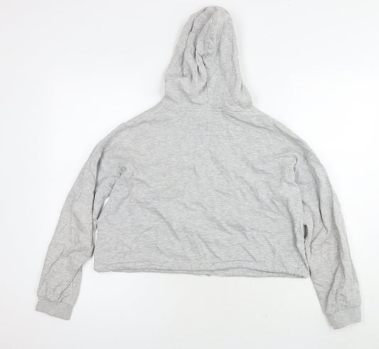 H&M Girls Grey Cotton Pullover Hoodie Size 12-13 Years Pullover - New York Cropped