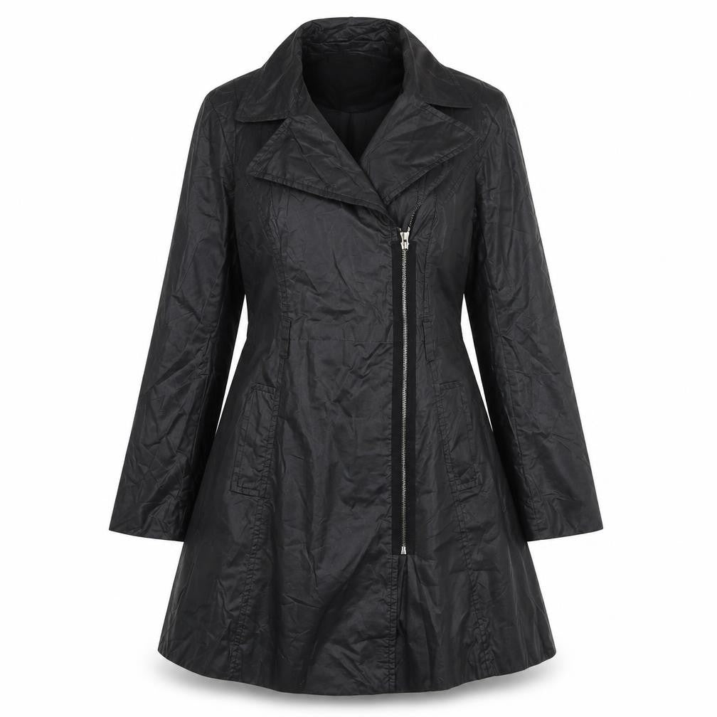 Dorothy Perkins Womens Black Overcoat Coat Size 10 Zip
