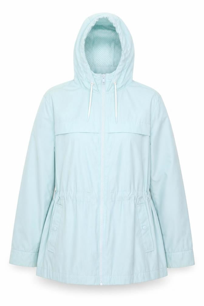 Marks & Spencer Womens Blue Parka Coat Size 16 Zip