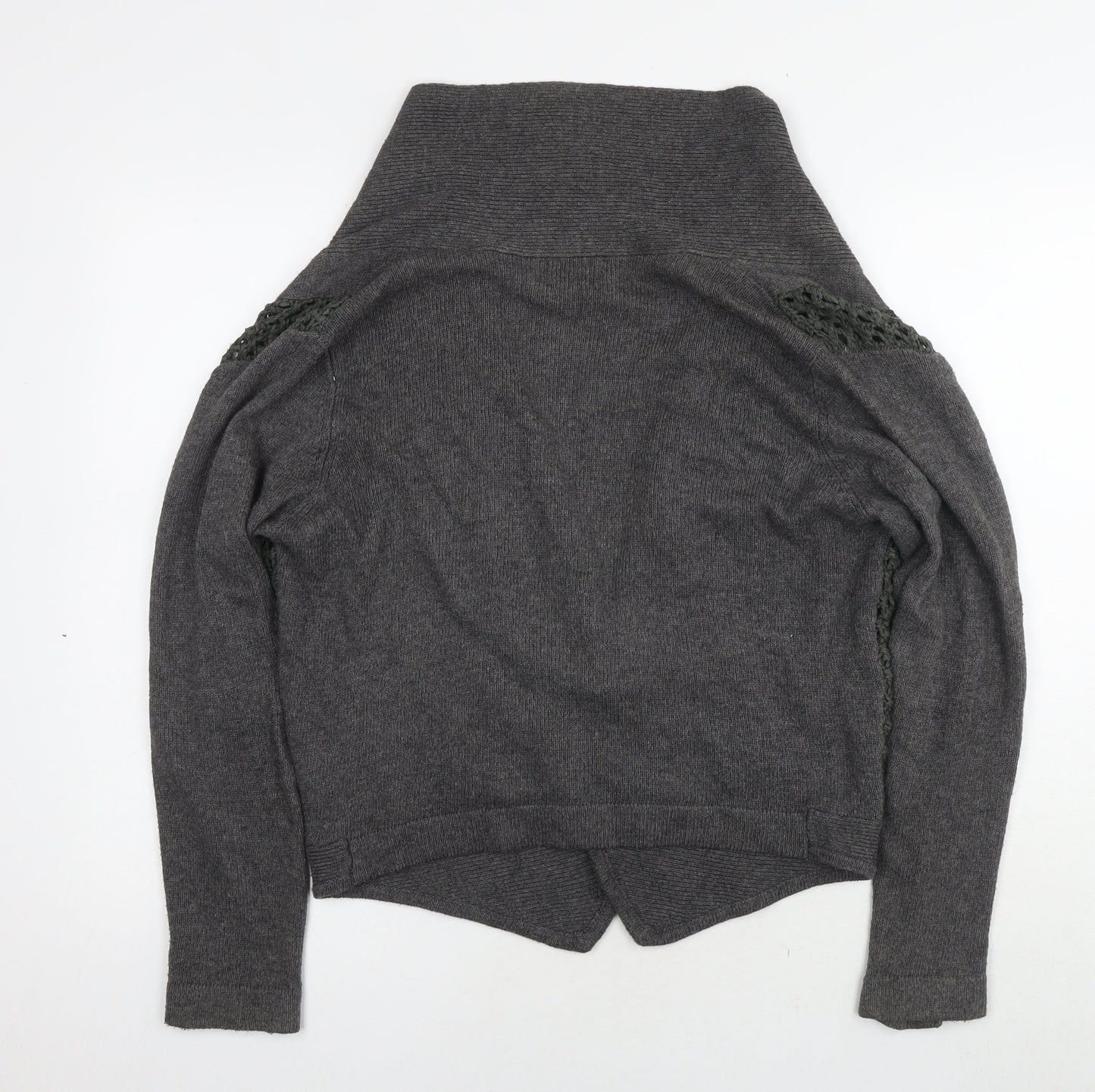 Marks and Spencer Womens Grey V-Neck Viscose Cardigan Jumper Size 18