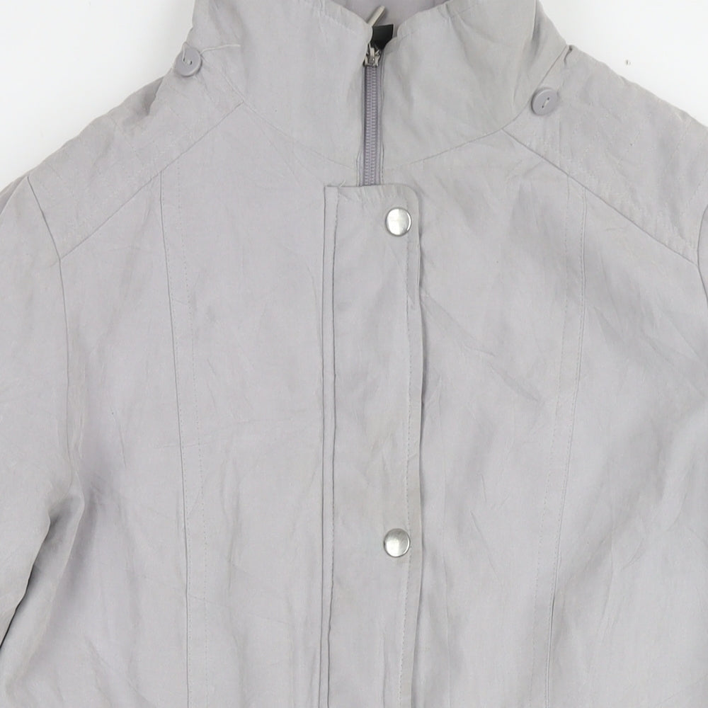 Bonmarché Womens Grey Overcoat Coat Size 14 Zip