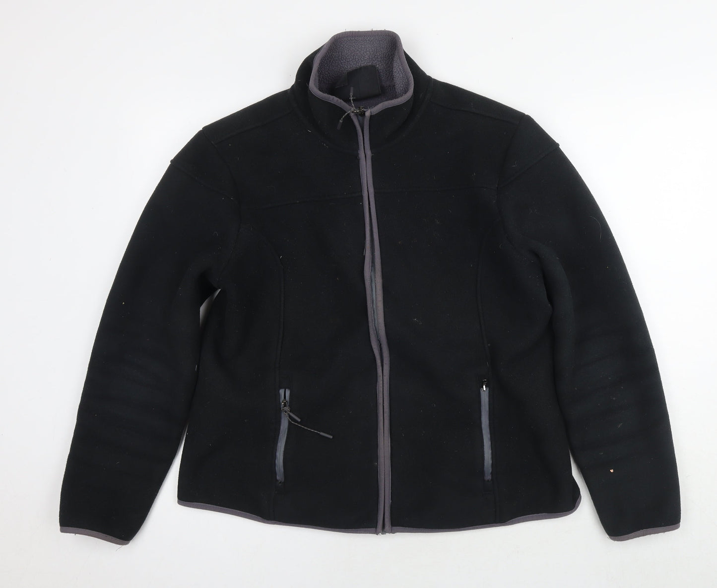 Marks and Spencer Womens Black Jacket Size 16 Zip